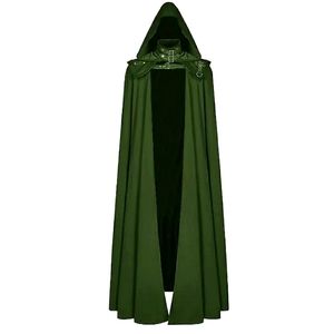 Dark Green Cloak w/ Laced Hood in the Back